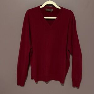 Men's Burgundy Cashmere Sweater